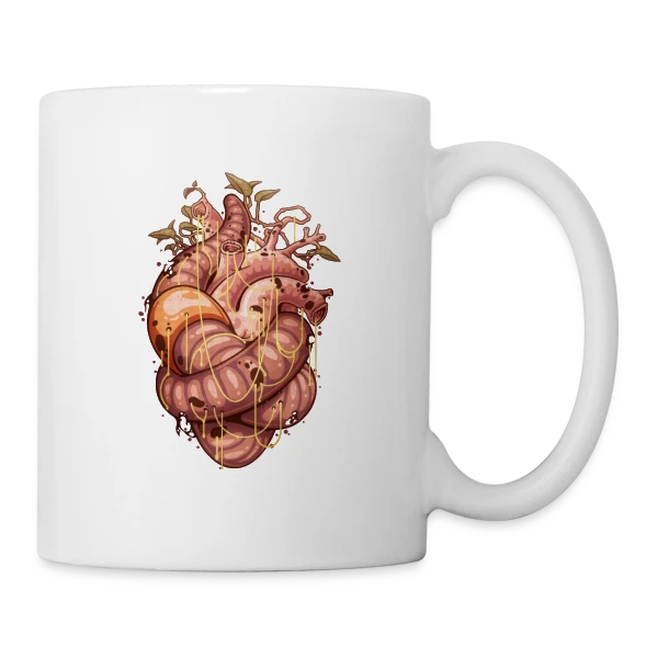 Cœur Intemporel sur Mug blanc