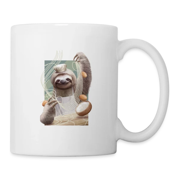 Paresseux Maître des Nouilles sur Mug blanc