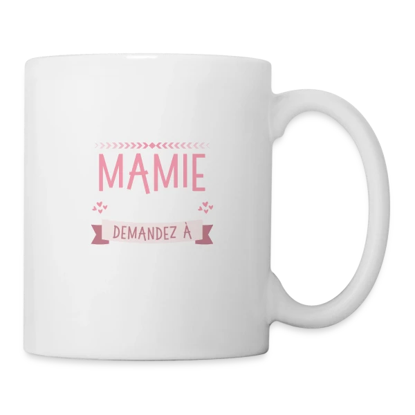 Mamie Qui Déchire : Demandez aux [Prénoms Personnalisés] sur Mug blanc