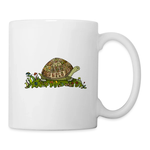 Majestueuse Tortue sur Mug blanc