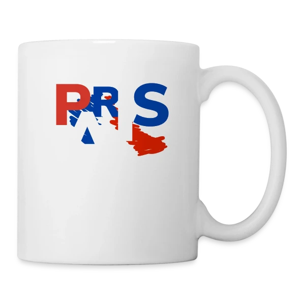 Paris Tricolore Moderne sur Mug blanc