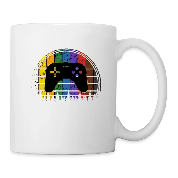 Passion Console : T-shirt Rétrogaming Drôle et Original sur Mug blanc