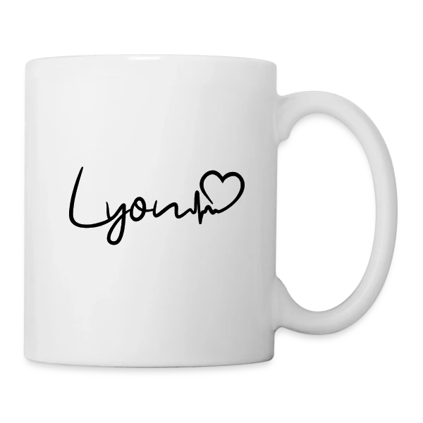 Lyon Battement de Cœur sur Mug blanc
