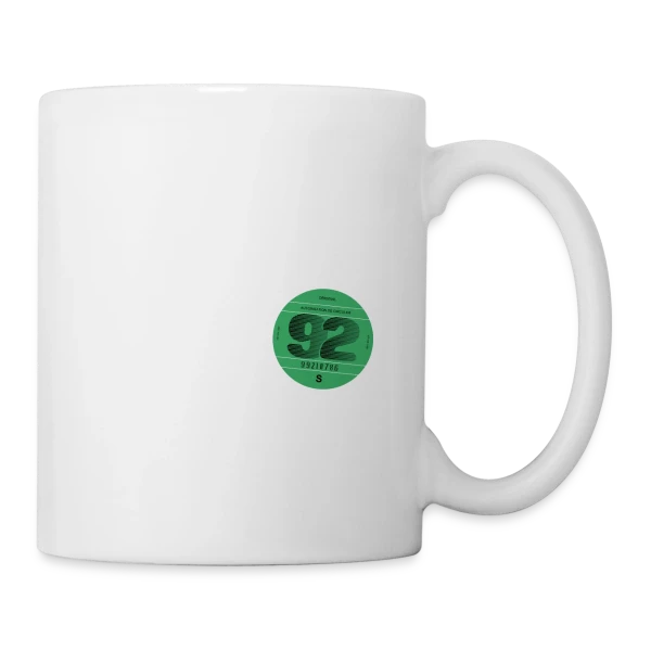 Anniversaire 1992 'Je Dékire' - Vignette Automobile Rétro sur Mug blanc