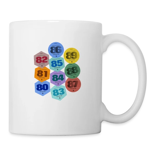 Vignette Auto Rétro Années 80 sur Mug blanc