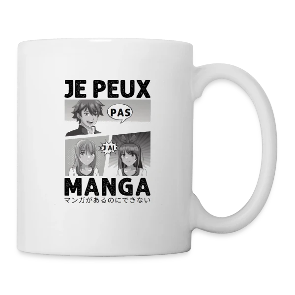 Je peux pas, j'ai manga : l'excuse parfaite pour les Otakus sur Mug blanc