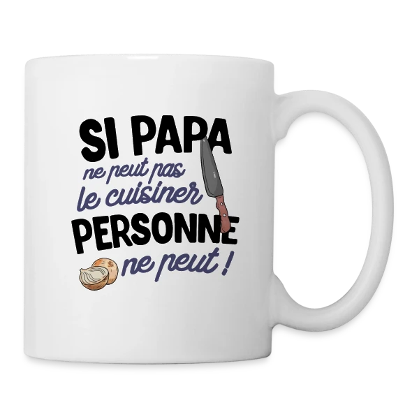 Papa Cuisinier - Le Maître des Fourneaux sur Mug blanc