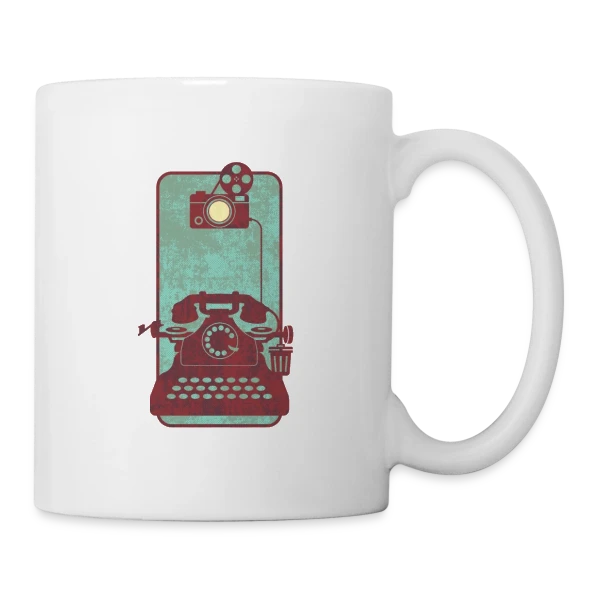 L'Évolution du Smartphone sur Mug blanc