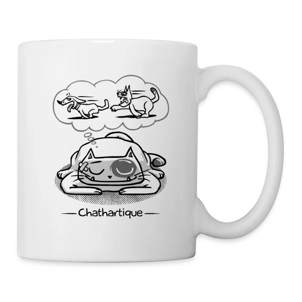 Un rêve Chathartique sur Mug blanc