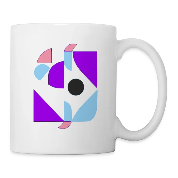 Formes Abstraites Années 70 sur Mug blanc