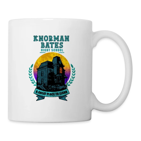 Knorman Bates : Cours du Soir sur Mug blanc