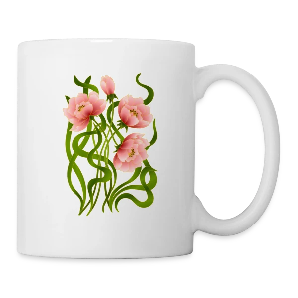 Éclat Floral sur Mug blanc