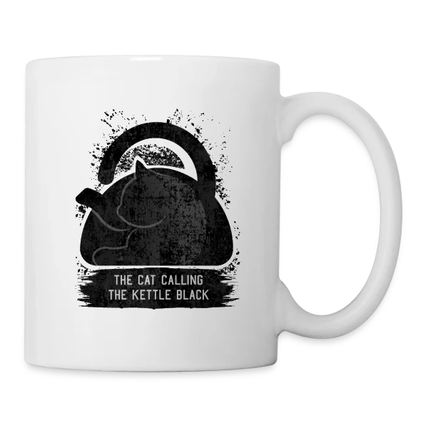 L'Ironie du Chat sur Mug blanc