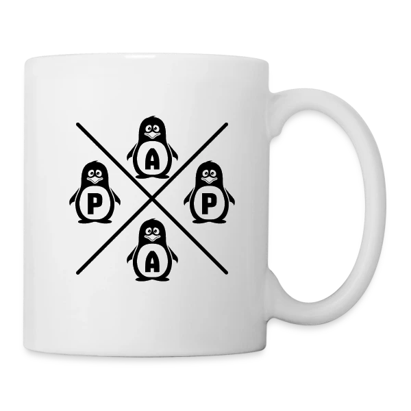 Papa Pingouin Adorable sur Mug blanc