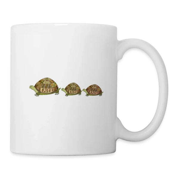 Design Tortue Aquatique sur Mug blanc