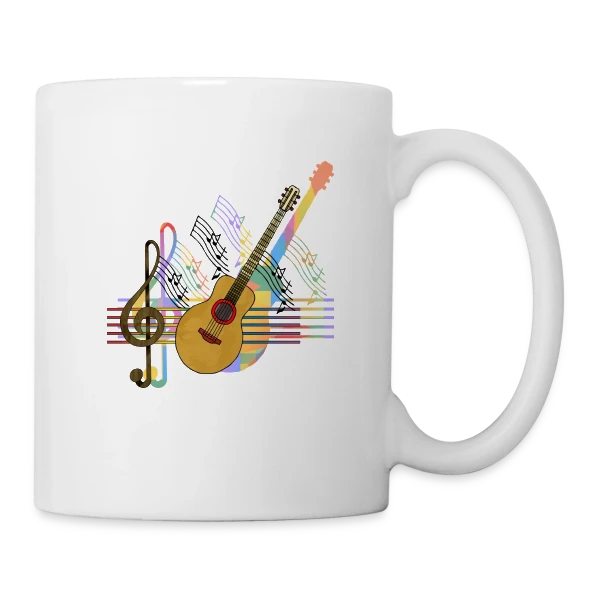 Passion Guitare sur Mug blanc