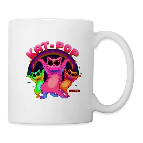K-Pop Félins en Folie sur Mug blanc