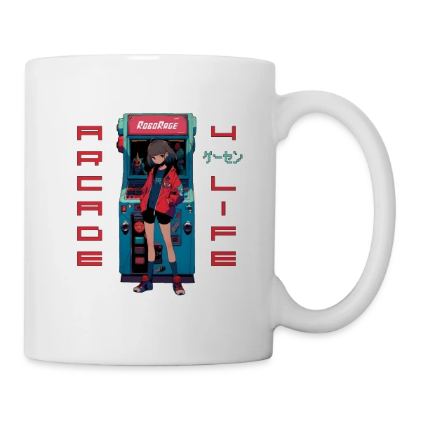 Fille Anime Gaming - Arcade 4 Life sur Mug blanc