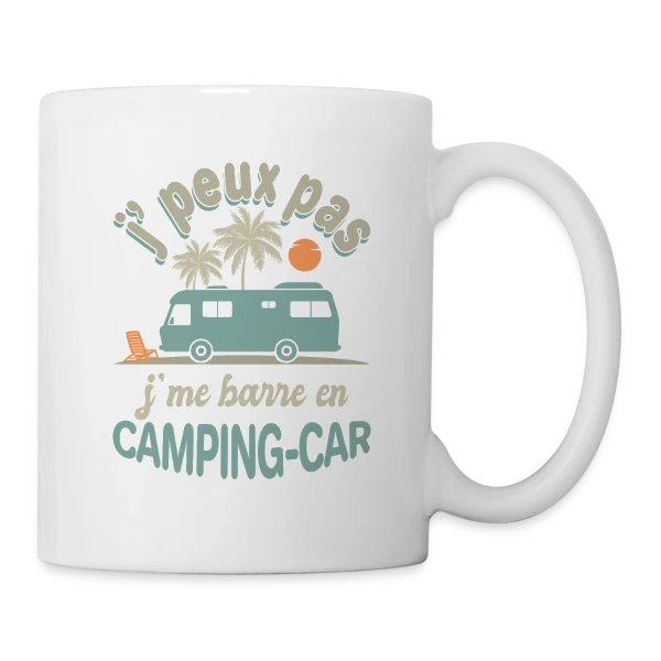 Je Me Barre en Camping-Car à Agadir! Humour Retraite sur Mug blanc