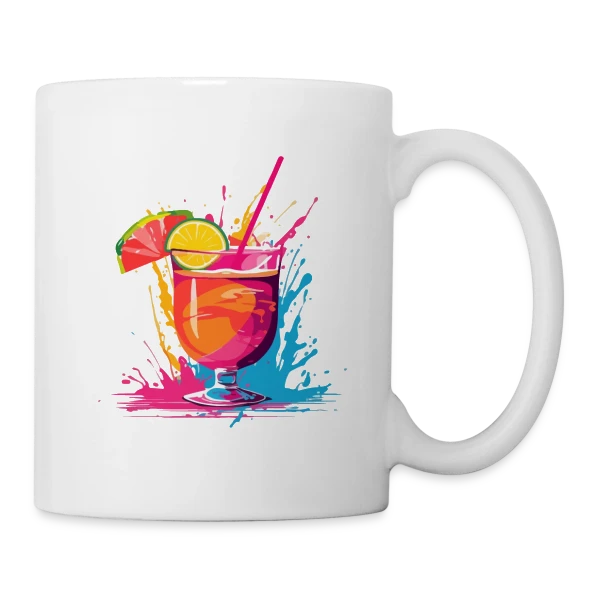 Cocktail Explosif Couleurs sur Mug blanc