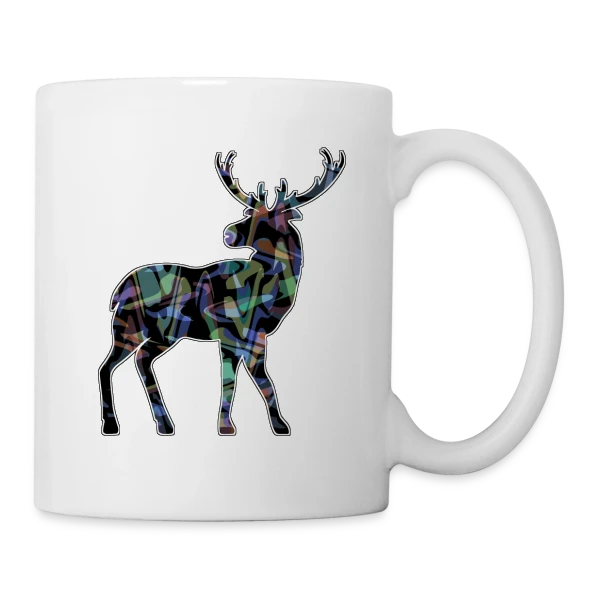 Majestueux Cerf sur Mug blanc