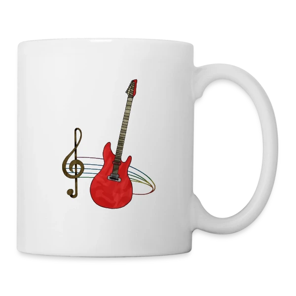 Guitare Passion sur Mug blanc