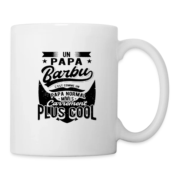 Le Papa Barbu Stylé sur Mug blanc
