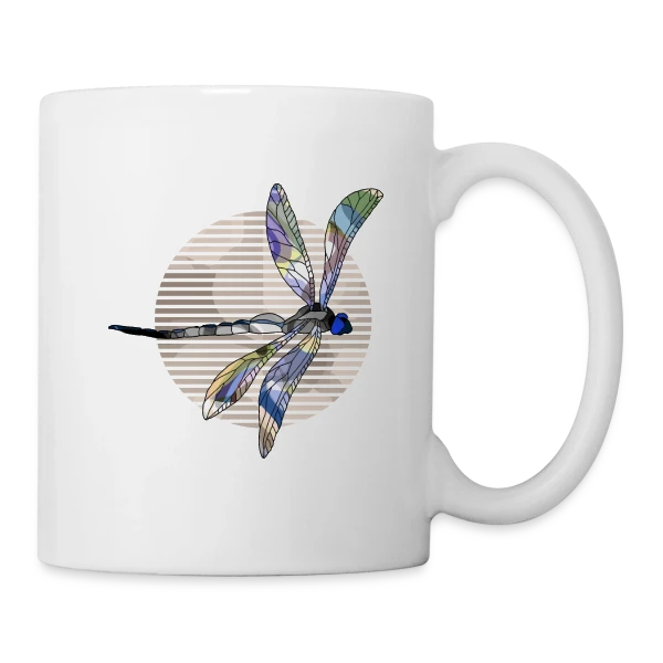 Libellule Enchantée sur Mug blanc