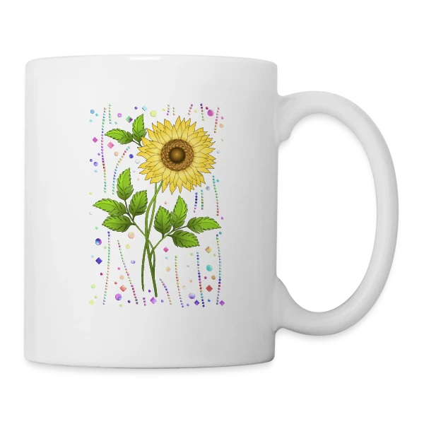Éclat Floral sur Mug blanc