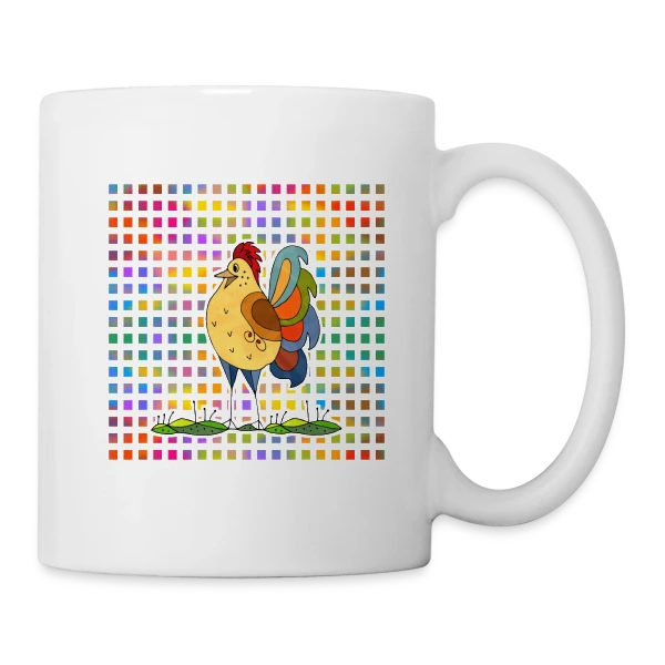 Coq Fier sur Mug blanc