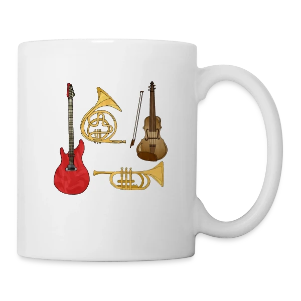 Passion Musique & Instruments sur Mug blanc