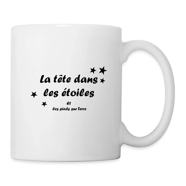 La tête dans les étoiles sur Mug blanc