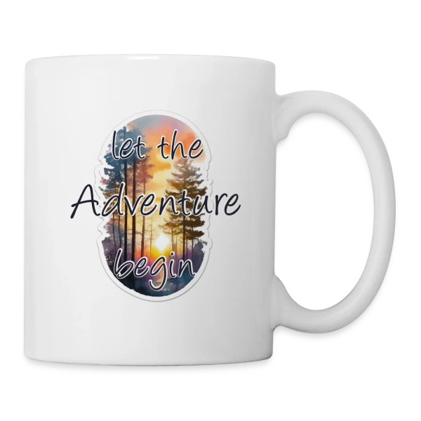 L'Aventure Commence Forêt sur Mug blanc