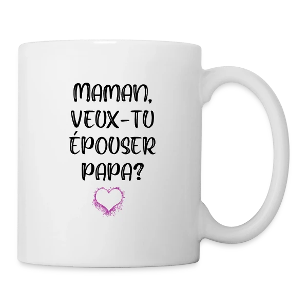 Demande en Mariage Enfant sur Mug blanc