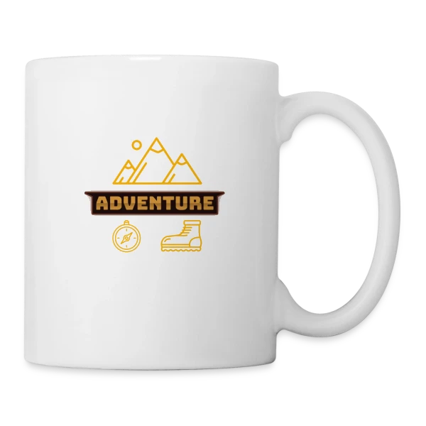 Icônes d'Aventure Montagne sur Mug blanc