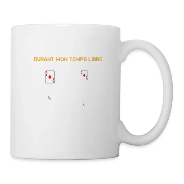 poker temps libre humour sur Mug blanc