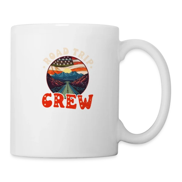 Équipe Road Trip Américain sur Mug blanc