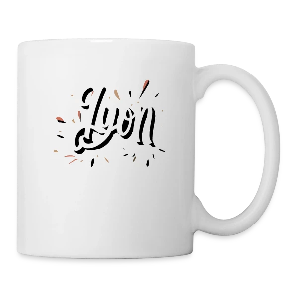 Lyon Dynamique Moderne sur Mug blanc