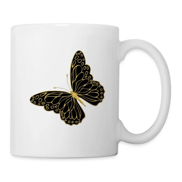 Papillon Élégant sur Mug blanc
