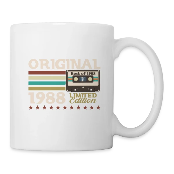Anniversaire Vintage 1988 sur Mug blanc