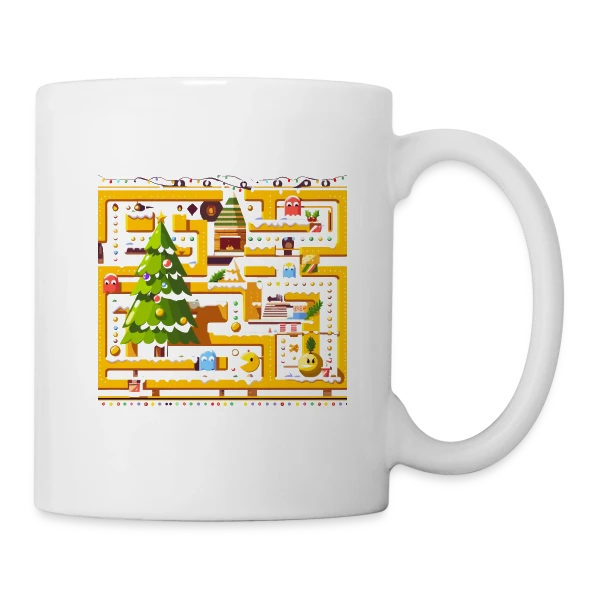 Noël Gamer : Joyeux Arcade Christmas sur Mug blanc