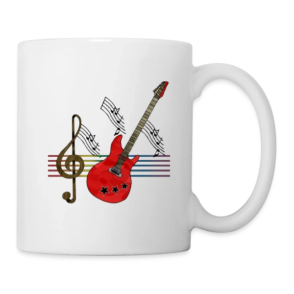 Guitare Addict sur Mug blanc