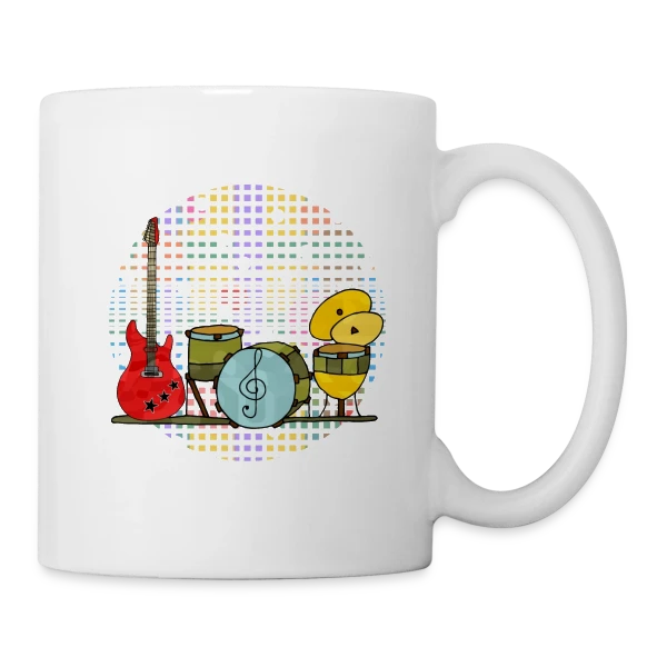 Mélodies d'Instruments sur Mug blanc