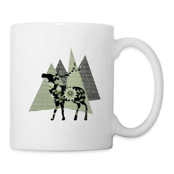 Cerf Majestueux sur Mug blanc