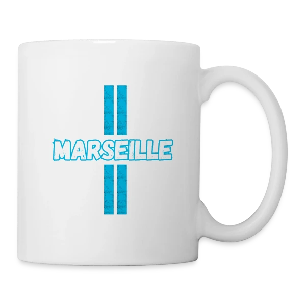 Marseille Supporter Stylisé sur Mug blanc