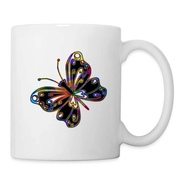 Papillon Élégant sur Mug blanc