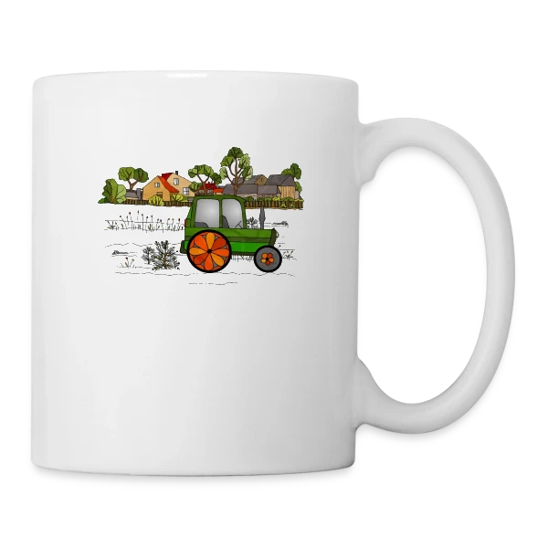 Passion Tracteur sur Mug blanc