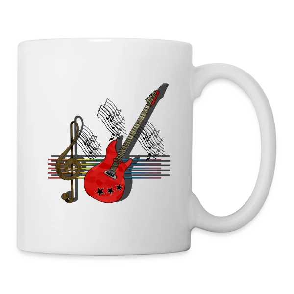Passion Guitare sur Mug blanc
