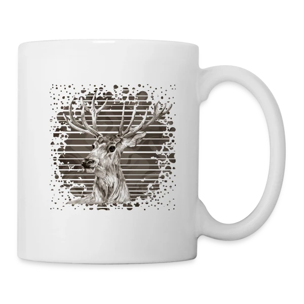 Esprit Cerf Majestueux sur Mug blanc
