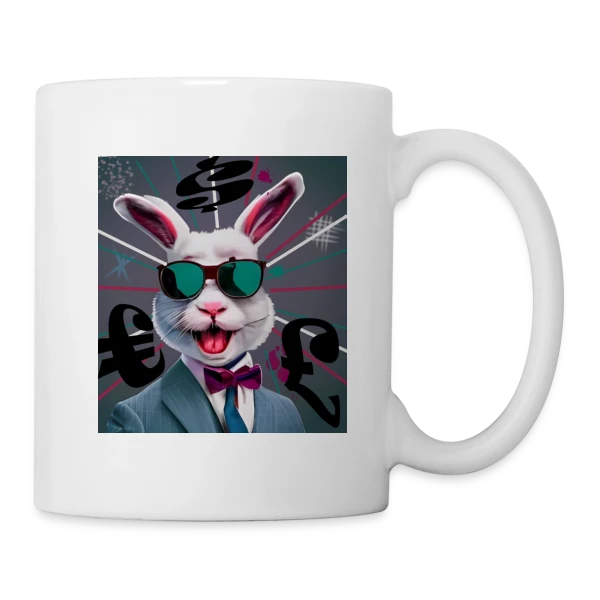 Lapin Business Man sur Mug blanc
